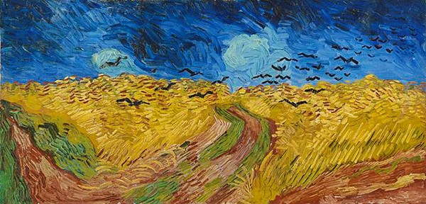 Vincent van Gogh „Pšeničné pole s havranmi“